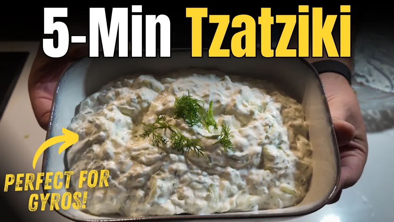 REAL Tzatziki in Only 5 Mins — No Blender, No Watery Sauce