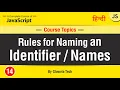 Rules For Naming an Identifier in Javascript JavaScript Identifiers