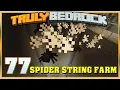 Truly Bedrock E77 Spider String Farm Minecraft Bedrock MCPE MCBE