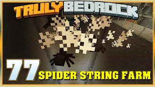 Truly Bedrock E77 Spider String Farm Minecraft Bedrock MCPE MCBE