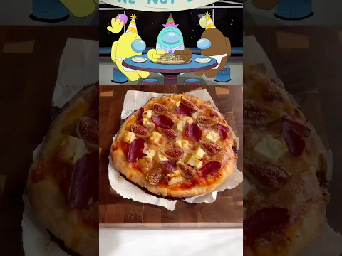 Bulgreecian Feta Pizza From Among Us π #shorts #amongus #pizza #cooking #food #cartoon
