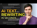 AI Text Rewriting Transform Your Writing in Seconds 2026 Guide