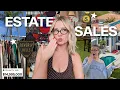 come thrift with me at 3 estate sales in BEVERLY HILLS designer vintage 90s gems MORE