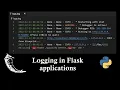 Logging in python flask applications