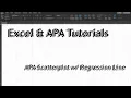 APA Excel Tutorial Scatterplot