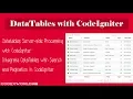 DataTables Server side Processing with CodeIgniter