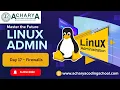 Day 17 - Linux Firewalls iptables firewalld Basics Acharya Coding School