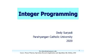 Integer Programming 9 2 Example 1-2