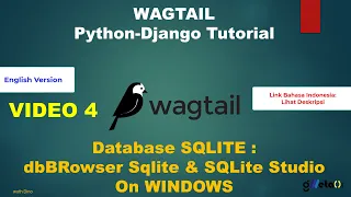 Vid 4 WAGTAIL Python-Django Tutorial - SQLite with DB browser SQLite SQLite Studio on WINDOWS
