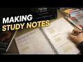 Making Aesthetic Biology Notes Study with me Notes making Time lapse