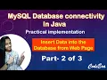 How To Insert Data In MySQL Database Using Java JDBC Part 2-3