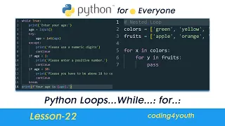 Python Loops Python While Loop Python Input Input Validation Lesson 22