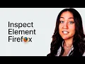 How to inspect element on firefox