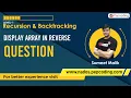 Display Array in Reverse - Question Recursion Data Structure and Algorithms in JAVA