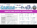 Simplifying Radical Expressions Algebra 1 Lesson