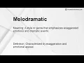 Melodramatic Meaning
