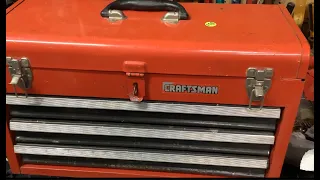 Vintage Craftsman 3 Drawer Tool Box Clean Up - 10 Garage Sale Find