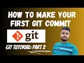 Make your first git commit check status logs Git Tutorial English Part 2