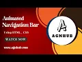 Animated Navigation Bar in HTML and CSS Menu Hover Animation Effects