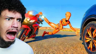 Reagindo a ACIDENTES DE CARRO SUPER AZARADOS! (BeamNG Drive)