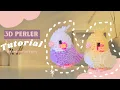 3D cockatiel Birds Perler Beads Tutorial Easy