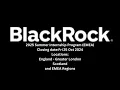 BlackRock 2025 Summer Internship Program EMEA - Apply Now Jobs in UK