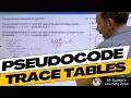 Trace Tables using Test Data with Pseudocode Algorithms - Step-by-Step Lesson from the Classroom
