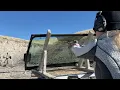 Shooting 9mm through glass windshield! Does the bullet rise, fall, or stay level?