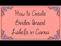 How to Create Binder Inserts Labels - on a PDF