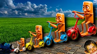 Big & Small Colors Moto Tung Tung Sahur and More vs Mystery Portal | BeamNG.Drive