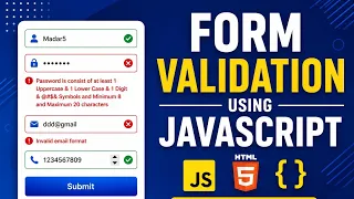 Form Validation Using Regular Expressions in Javascript Password Validation Email Validation