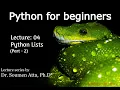 Lecture 04 Python Lists Part 2
