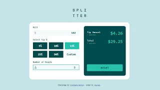 Tip calculator app Html CSS and JavaScript