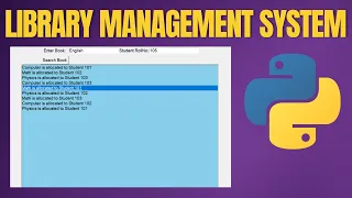 GUI Python Projects Library Management System with Tkinter