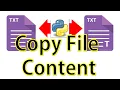 Python Code Copy Text File to Another File