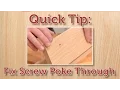 Quick Tip Fix a Protruding Screw