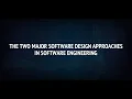 software design approaches function oriented design and object oriented