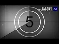 Old Film Countdown - After Effects Tutorial