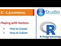 R Programming - How to create a vector and subset it