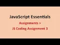 JS Coding Assignment 3 Assignments JavaScript Essentials NxtWave CCBP