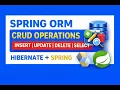 Lecture 6 Spring ORM CRUD Operations Spring ORM Configuration CRUD Operations Spring Framework