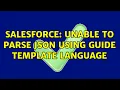 Salesforce Unable to parse JSON using Guide Template Language