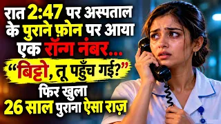 रात 2:47 पर अस्पताल के पुराने फ़ोन पर आया एक रॉन्ग नंबर… "बिट्टो, तू पहुँच गई?" फिर खुला ऐसा राज़! 😭
