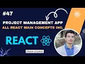 Project Management App in React js Task Tracker with useState useEffect CRUD 2025 Full Guide
