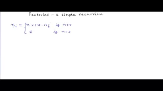 Recursion basics - using factorial