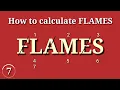 FLAMES Flames Game How to calculate FLAMES