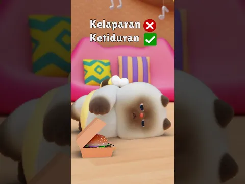 Lucky lucu banget nih, laper tapi ngantuk #funny #shortsviral #animation #cute #cartoon #trend #cat
