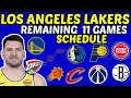 L A Lakers March and April Games Schedule Results regular season 2026 NBA update