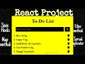 Complete To-do List project using React