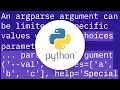 Allowing specific values for an Argparse argument